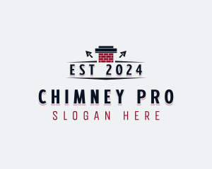 Brick Chimney Trowel logo design