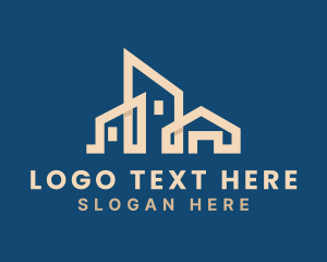 Beige - Hostel Building Architecture logo design