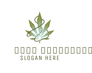 Crystal Weed Leaf  Logo