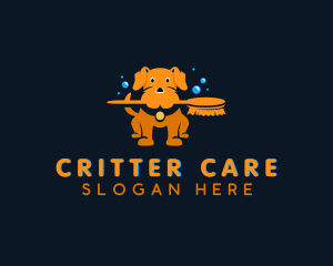 Puppy Grooming Pet Care logo design