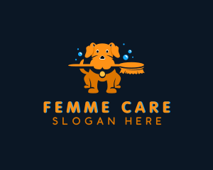 Puppy Grooming Pet Care logo design