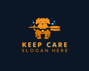 Puppy Grooming Pet Care logo design