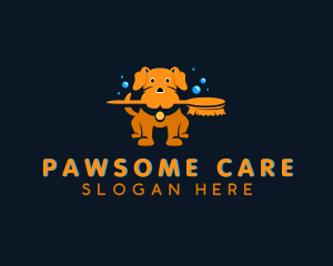 Puppy Grooming Pet Care logo design