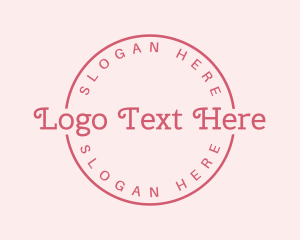 Fashion - Pink Fashion Emblem Wordmark logo design