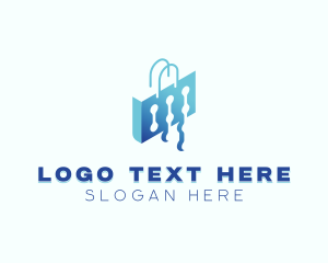 Web - Tech Shopping Bag logo design