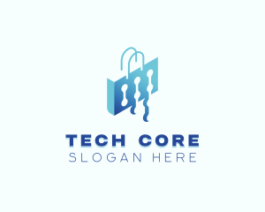 Tech Shopping Bag logo design