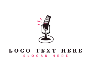 Singer - Microphone Podcast Entertainment logo design