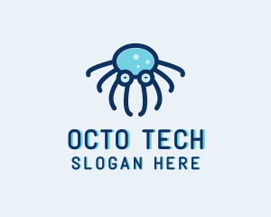 Marine Octopus Sunglasses  logo design