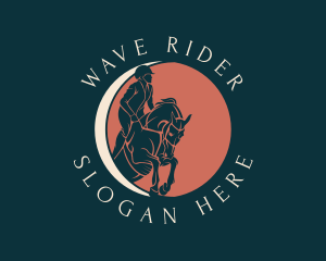 Equestrian Horseback Rider  logo design