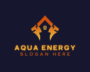 House Lightning Energy logo design