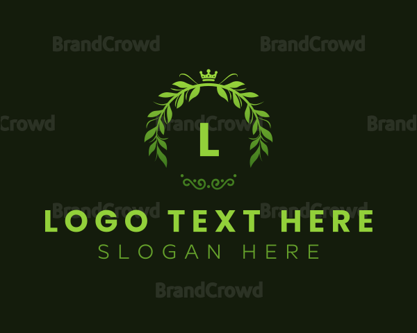 Gradient Leaf Wreath Logo