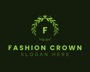 Gradient Leaf Wreath  logo design