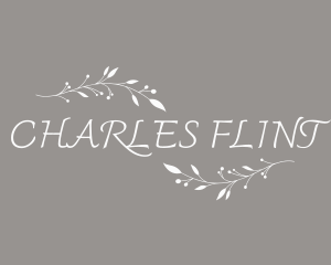 Fancy - Leaf Border Wordmark logo design