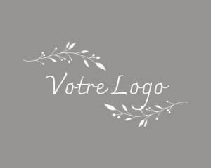Book Writer - Leaf Border Wordmark logo design