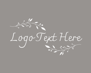 Dresses - Leaf Border Wordmark logo design