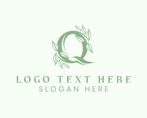 Botanical - Natural Botanical Letter Q logo design