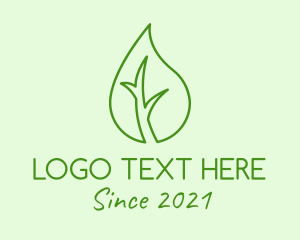 Droplet - Leaf Oil Extract logo design