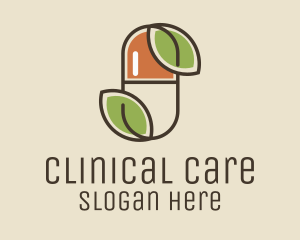 Leaf Capsule Pharmacy logo design