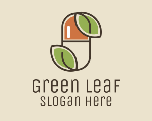 Leaf Capsule Pharmacy logo design