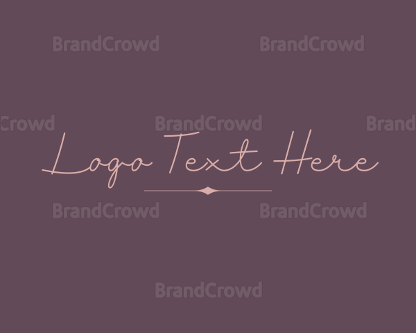 Feminine Elegant Cursive Logo