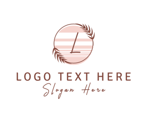 Natural - Leaf Feminine Boutique logo design