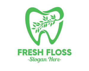 Floss - Green Dental Dentist logo design