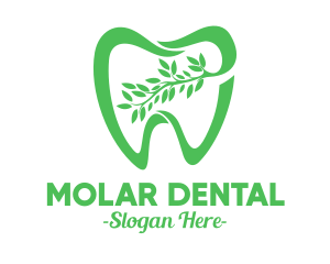 Molar - Green Dental Dentist logo design