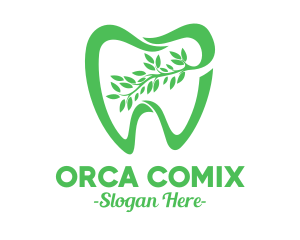 Tooth - Green Dental Dentist logo design
