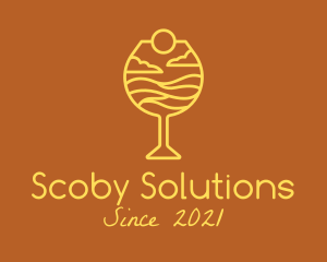 Scoby - Summer Kombucha Glass logo design