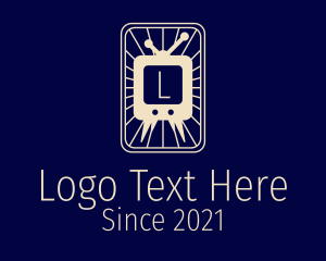 Television - Media Television Letter logo design