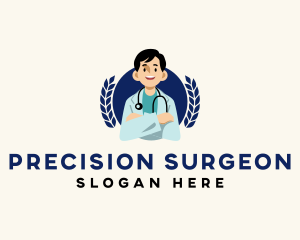 Surgeon - Medical Male Doctor logo design