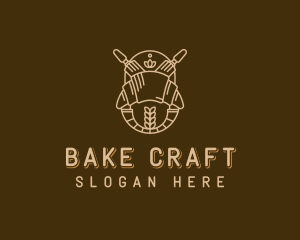 Bakery Wheat Croissant logo design