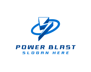 Lightning Bolt Power logo design