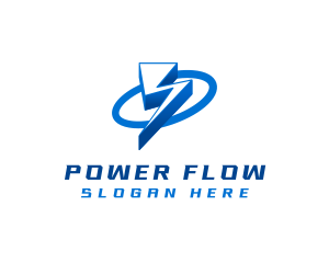 Lightning Bolt Power logo design