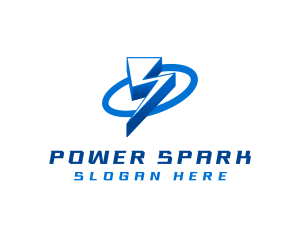 Lightning Bolt Power logo design