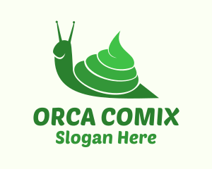 Green Poop Snail Logo