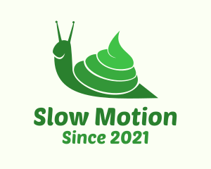 Slug - Green Poop Snail logo design