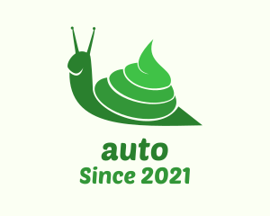 Gastropod - Green Poop Snail logo design