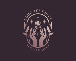 Yoga - Flower Hands Wellness logo design
