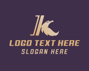 Airline Eagle Letter K Logo