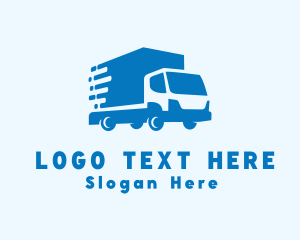 Blue - Truck Loading Delivery logo design