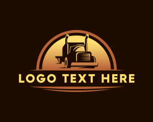 Freight Truck - Logistics Truck Vehicle logo design