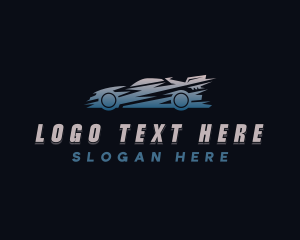 Race Car - Speed Motorsport Racing logo design