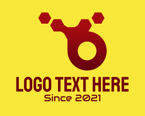 Robotic - Red Hexagon Technology logo design