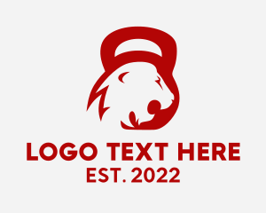 Personal Trainer - Tiger Crossfit Kettlebell logo design