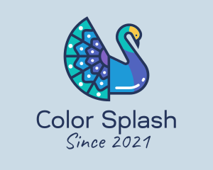 Colorful Peacock Aviary logo design