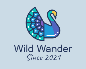 Colorful Peacock Aviary logo design