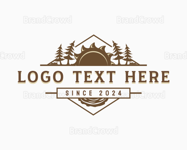 Forest Lumberjack Woodwork Logo