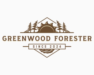 Forest Lumberjack Woodwork logo design