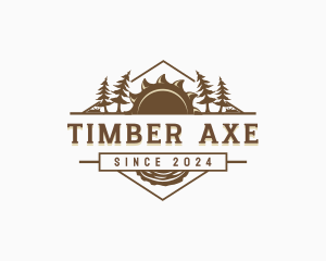 Forest Lumberjack Woodwork logo design